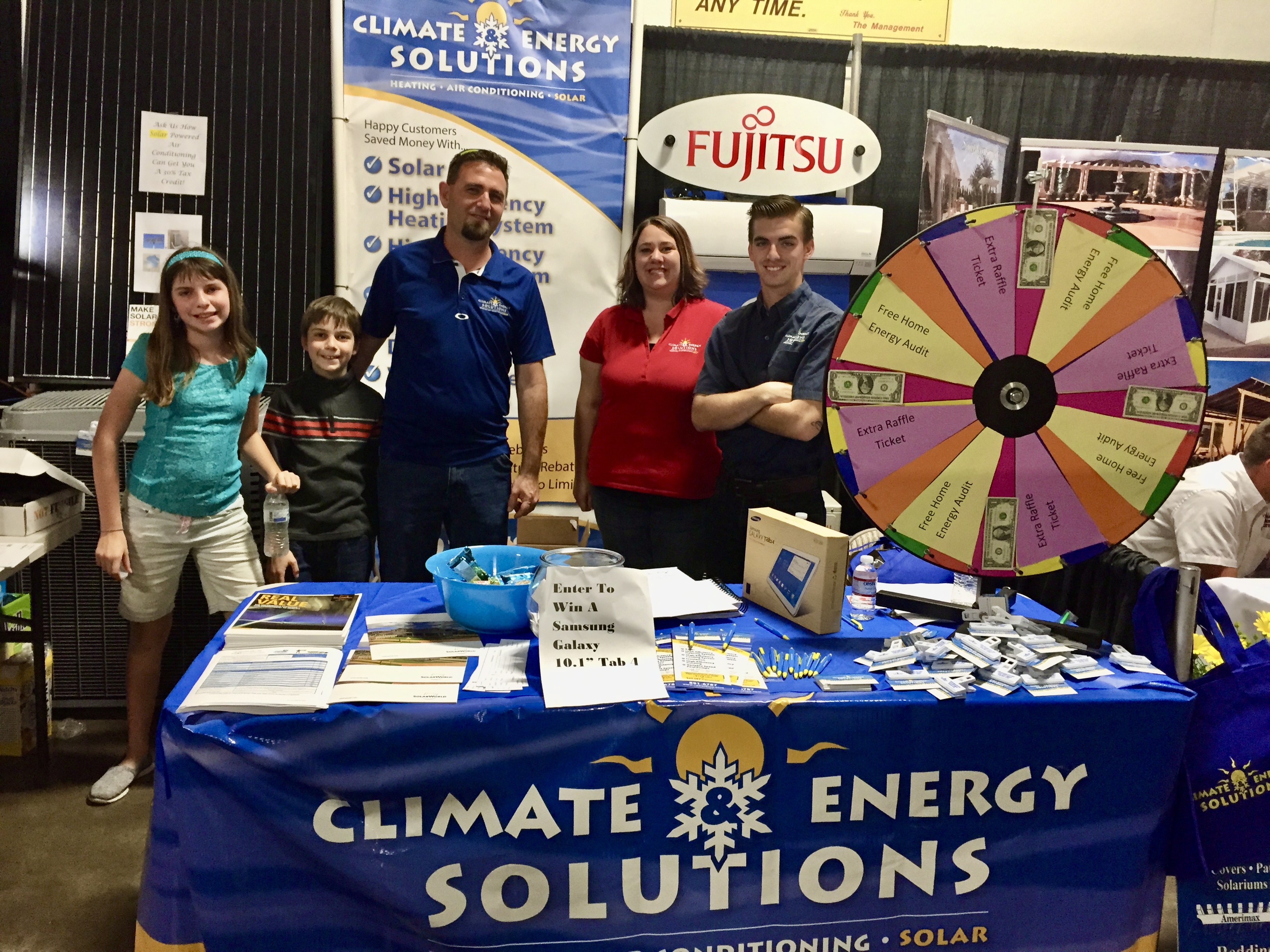 Smith family at Climate & Energy Solutions booth